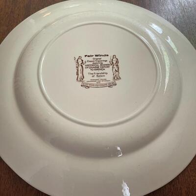 LOT 83  - Dinner Plates, Friendship of Salem, Alfred Meakin, Fair Winds, Set of 33