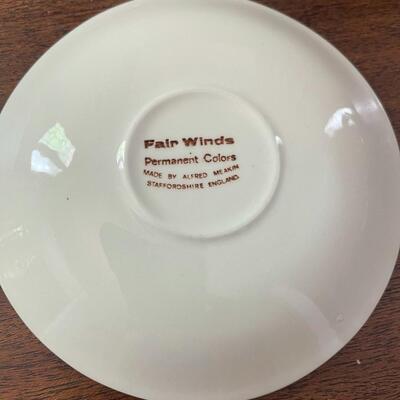 LOT 84 - Tea Cups and Saucers, Alfred Meakin, Fair Winds, 21 tea cups/26 saucers