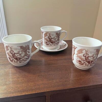 LOT 85 - Coffee Cups/Saucer, Alfred Meakin, Fair Winds, 3 cups/1 saucer