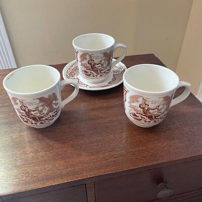 LOT 85 - Coffee Cups/Saucer, Alfred Meakin, Fair Winds, 3 cups/1 saucer