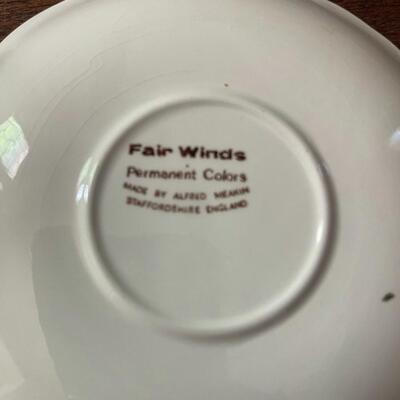 LOT 85 - Coffee Cups/Saucer, Alfred Meakin, Fair Winds, 3 cups/1 saucer