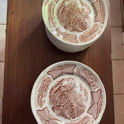 LOT 88 - 7" Bread Plates, Alfred Meakin, Fair Winds, 36 plates