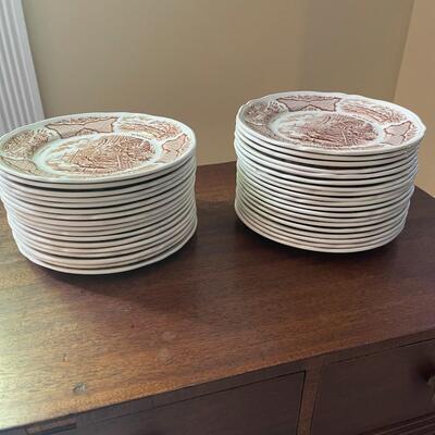 LOT 88 - 7" Bread Plates, Alfred Meakin, Fair Winds, 36 plates