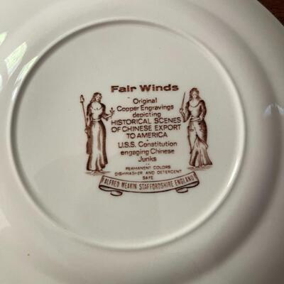 LOT 88 - 7" Bread Plates, Alfred Meakin, Fair Winds, 36 plates
