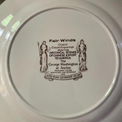 LOT 89 - 8" Salad Plates, Alfred Meakin, Fair Winds, 9 total