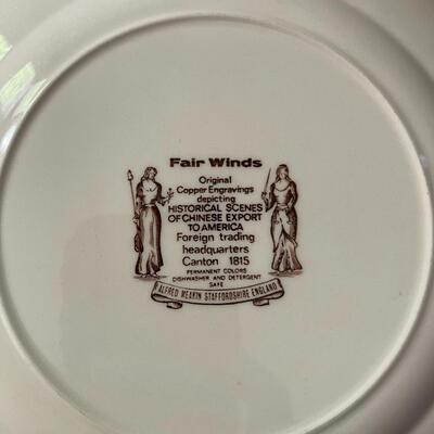 LOT 90 - 9" Luncheon Plate, Alfred Meakin, Fair Winds