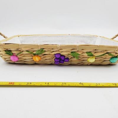 RAFFIA BURLAP FRUIT AND VEGETABLE BASKETS BUNDLE OF 3