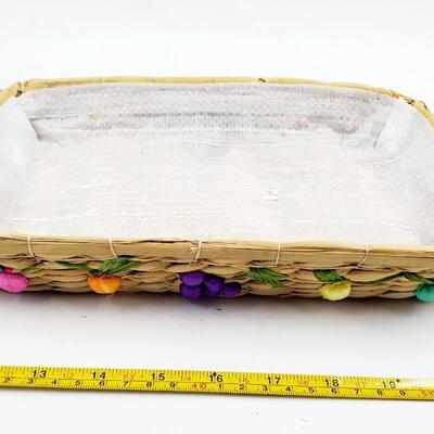 RAFFIA BURLAP FRUIT AND VEGETABLE BASKETS BUNDLE OF 3