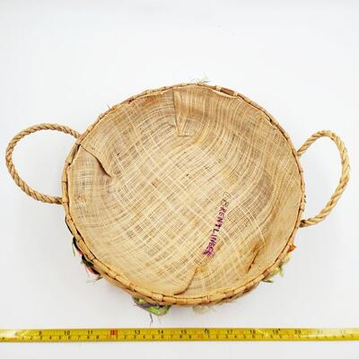 RAFFIA BURLAP FRUIT AND VEGETABLE BASKETS BUNDLE OF 3