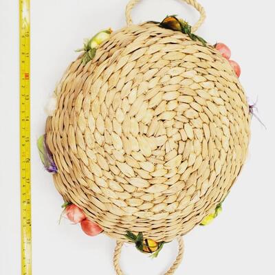 RAFFIA BURLAP FRUIT AND VEGETABLE BASKETS BUNDLE OF 3
