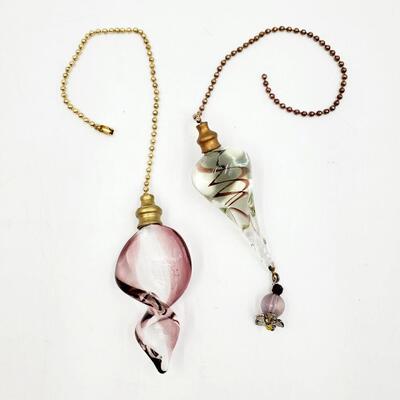 DECORATIVE GLASS CEILING FAN PULLS