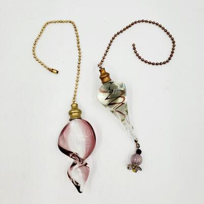 DECORATIVE GLASS CEILING FAN PULLS