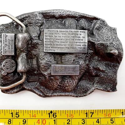 WYOMING BELT BUCKLE COLLECTION OF 3