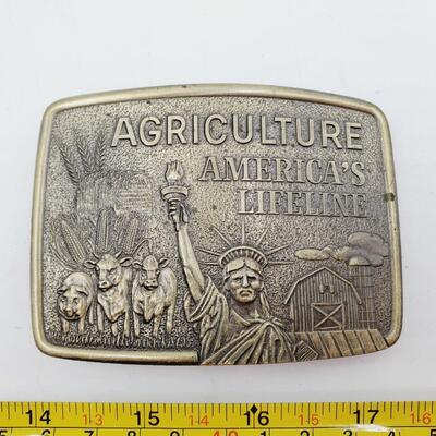 THE RIGHT TO BEAR ARMS AND AGRICULTURAL BELT BUCKLE BUNDLE OF 2