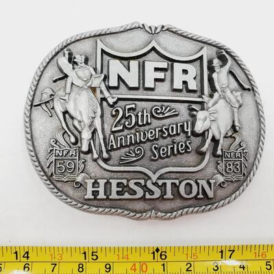 HESSTON NATIONAL FINALS RODEO BELT BUCKLE BUNDLE 1977-1984