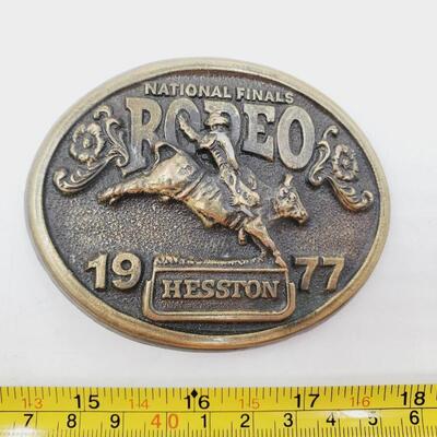 HESSTON NATIONAL FINALS RODEO BELT BUCKLE BUNDLE 1977-1984