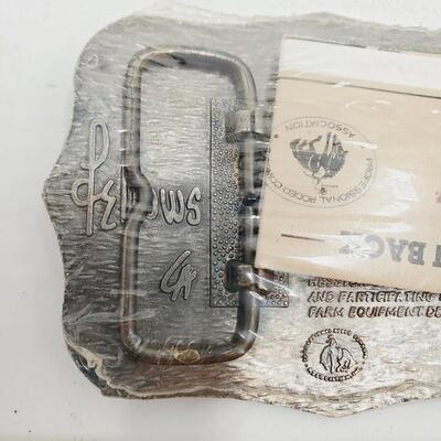 1985-86 NATIONAL FINALS RODEO AND PONY EXPRESS BELT BUCKLE BUNDLE OF 3