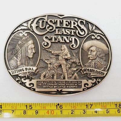 1981 FIRST EDITION THE TAMING OF THE WEST SOLID BRASS BELT BUCKLE COLLECTION 