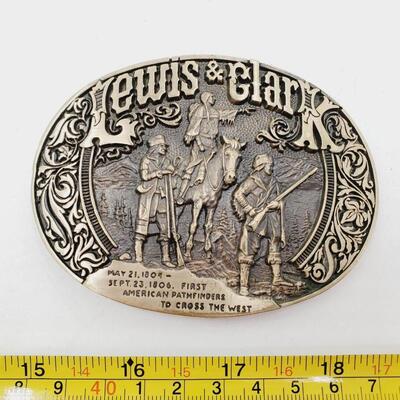 1981 FIRST EDITION THE TAMING OF THE WEST SOLID BRASS BELT BUCKLE COLLECTION 