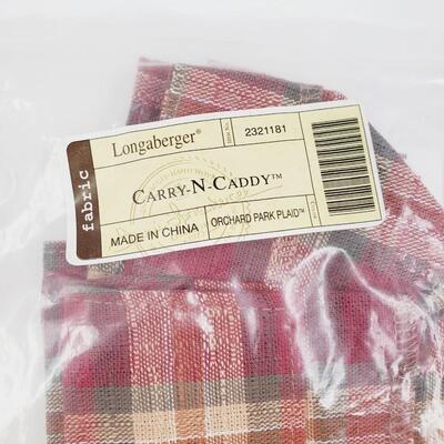 LONGABERGER CARRY-N-CADDY PAPRIKA & ORCHARD PARK PLAID