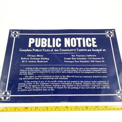 SANTE FE PUBLIC NOTICE METAL SIGNAGE