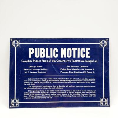 SANTE FE PUBLIC NOTICE METAL SIGNAGE