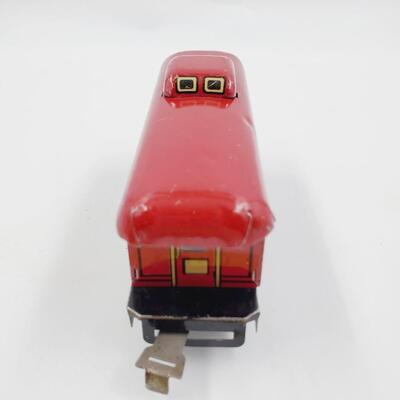 VINTAGE O GAUGE TINPLATE PREWAR MARX TRAIN NEW YORK CENTRAL NO. 556 CABOOSE CAR 