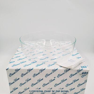 PRINCESS HOUSE CRYSTAL CHIP 'N' DIP BOWL WITH BOX