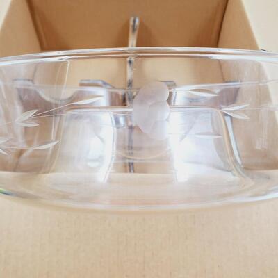 PRINCESS HOUSE CRYSTAL CHIP 'N' DIP BOWL WITH BOX