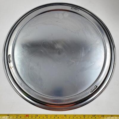 EVER READY CO CHROME CAKE CARRIER WITH LATCHING INTERLOCK LID