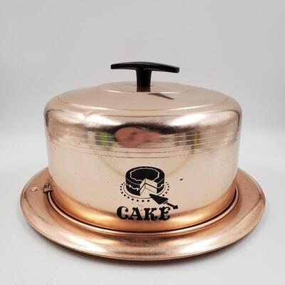 WEST BEND ALUMINUM CAKE CARRIER WITH INTERLOCKING LID
