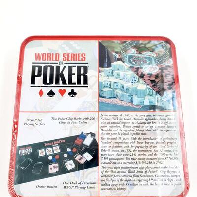 WORLD SERIES OF POKER TOURNAMENT POKER SET & COLLECTOR'S TIN SEALED