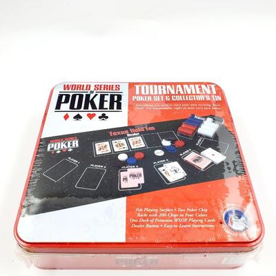 WORLD SERIES OF POKER TOURNAMENT POKER SET & COLLECTOR'S TIN SEALED