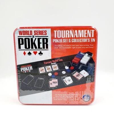 WORLD SERIES OF POKER TOURNAMENT POKER SET & COLLECTOR'S TIN SEALED