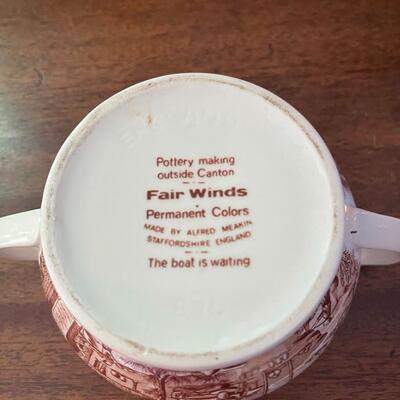 LOT 91 - Creamer & Sugar, Alfred Meakin, Fair Winds, Set
