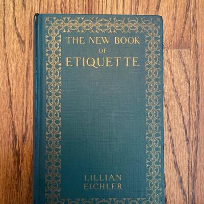 LOT 95 -Etiquette Books, Vintage (3 books), 1924