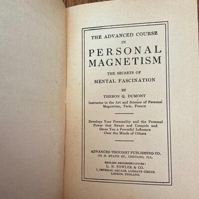 LOT 104 - Personal Magnetism Theme Books, Vintage (4 books), 1914-1926