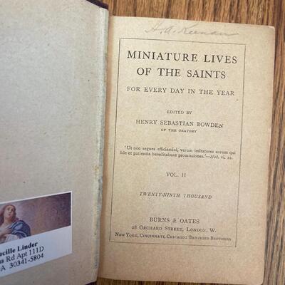 LOT 110 - Christian and Catholic Theme, Mini Books (6 books), 1877-1950