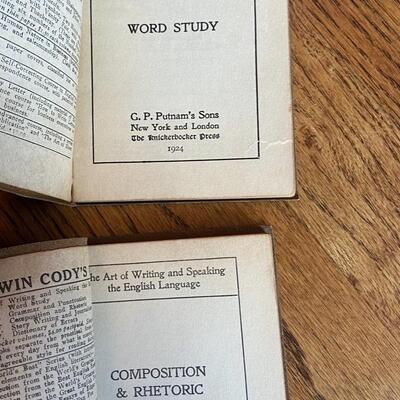 LOT 116 - Language & Writing Books, Vintage (4 books), 1924