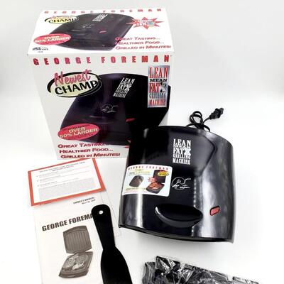 GEORGE FOREMAN LEAN MEAN FAT REDUCING GRILLING MACHINE-NEWEST CHAMP