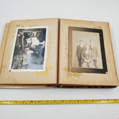 VERY OLD  SCRAPBOOK WITH PHOTOS