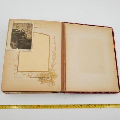 VERY OLD  SCRAPBOOK WITH PHOTOS
