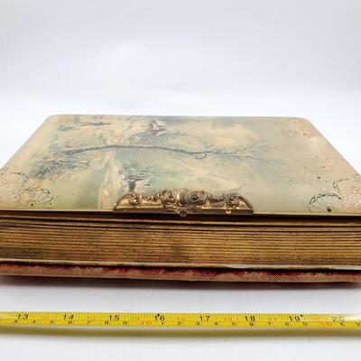VERY OLD  SCRAPBOOK WITH PHOTOS