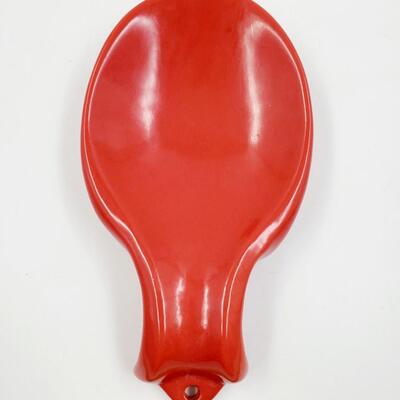 RED FRANKOMA SPOON REST AND SUGAR BOWL