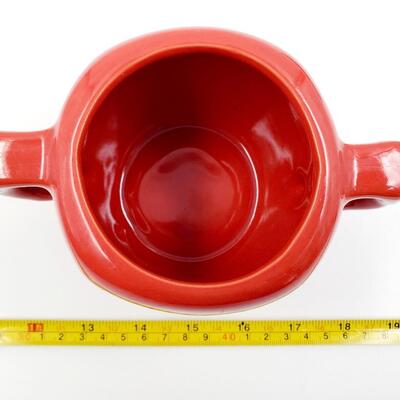RED FRANKOMA SPOON REST AND SUGAR BOWL