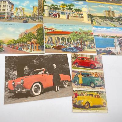 VINTAGE AUTOMOBILE POSTCARDS