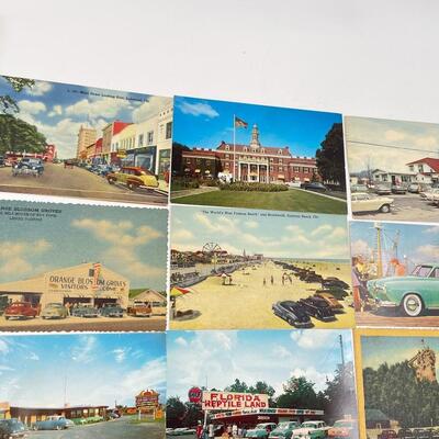 VINTAGE AUTOMOBILE POSTCARDS