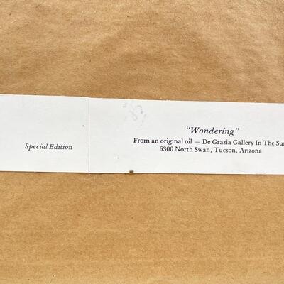 *SIGNED* 1979 ETTORE DEGRAZIA â€œWONDERINGâ€ SPECIAL EDITION PRINT