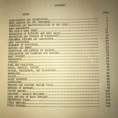 Cooks Guide Training Notes (Lot 111)