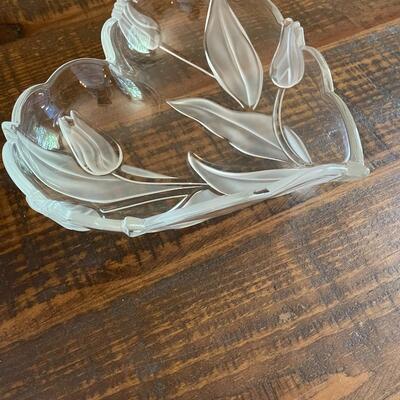 LOT 63 - Walther-Glas, Germany, Nadine, Tulip, Heart Shaped Glass Bowl
